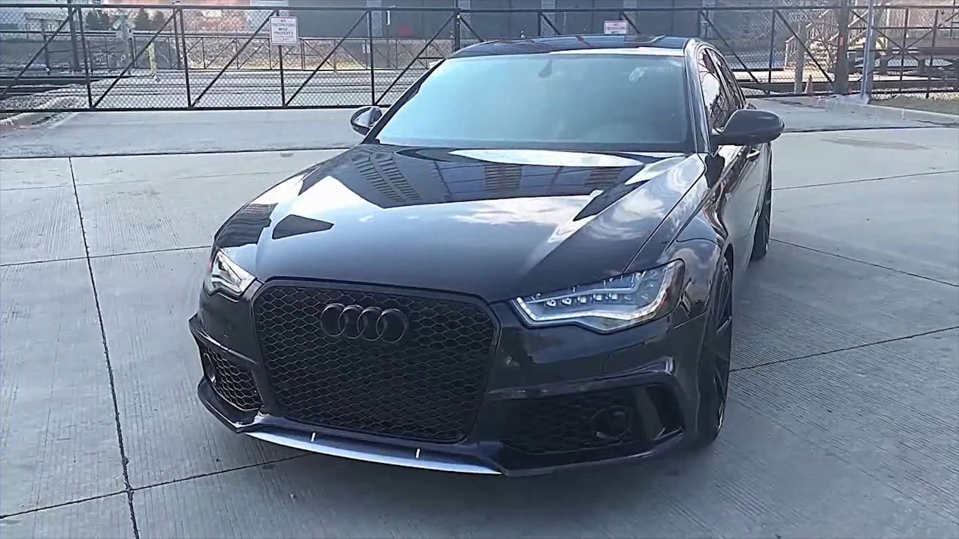 奥迪a6改装方案,黑武士风格再搭配rs6前杠,散发着逼人的杀气!