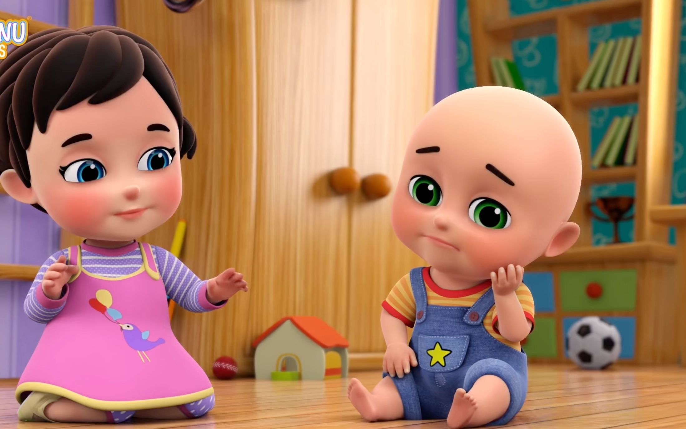 儿童早教动画:弟弟想出去玩耍呗姐姐拒绝,因为外面不安全有病毒