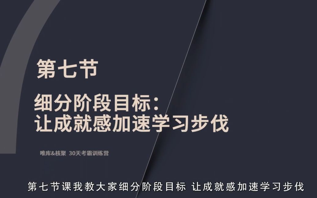 [图]《核聚》考霸训练营 细分大目标让成就感推动学习——4