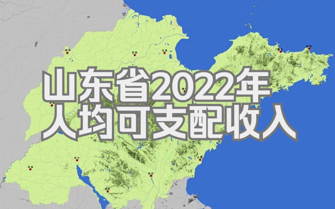 【数据可视化】山东省2022年人均可支配收入哔哩哔哩bilibili