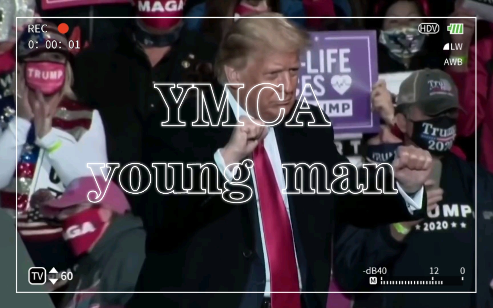 [图]【懂王专属BGM】YMCA(young man)—village people，八九十年代经典单曲，迈阿密海滩，特朗普，带字幕