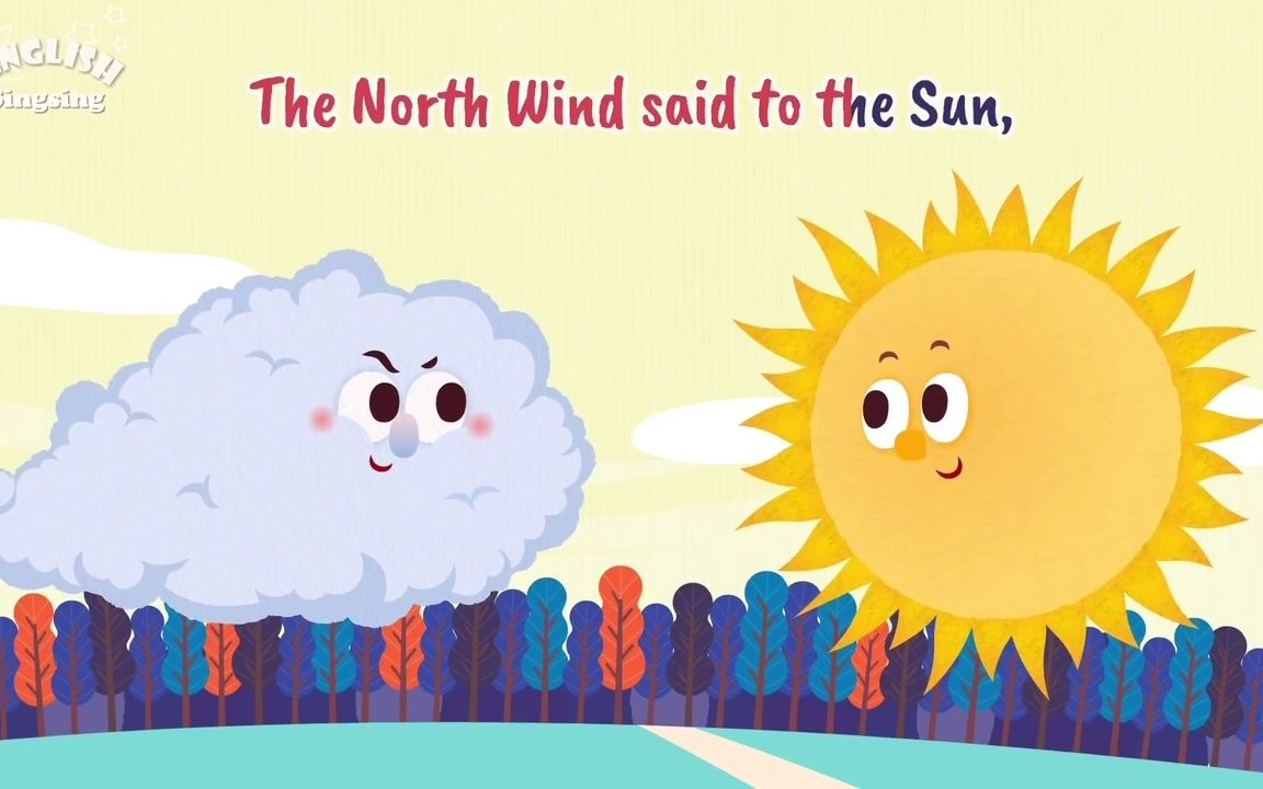 [图]The North Wind and the Sun 北风与太阳｜English Fairy Tale Stories 英文童话故事