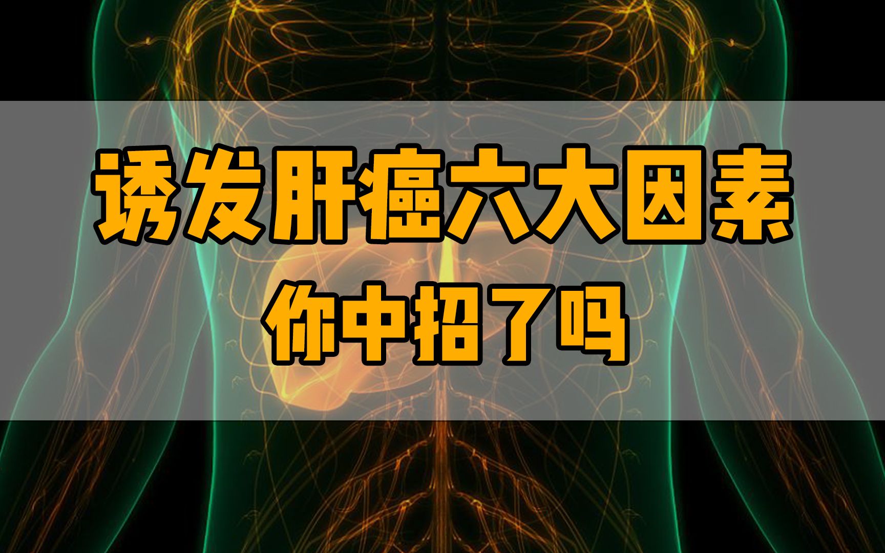 肝癌能预防?首先要警惕这六大“危险因素”哔哩哔哩bilibili