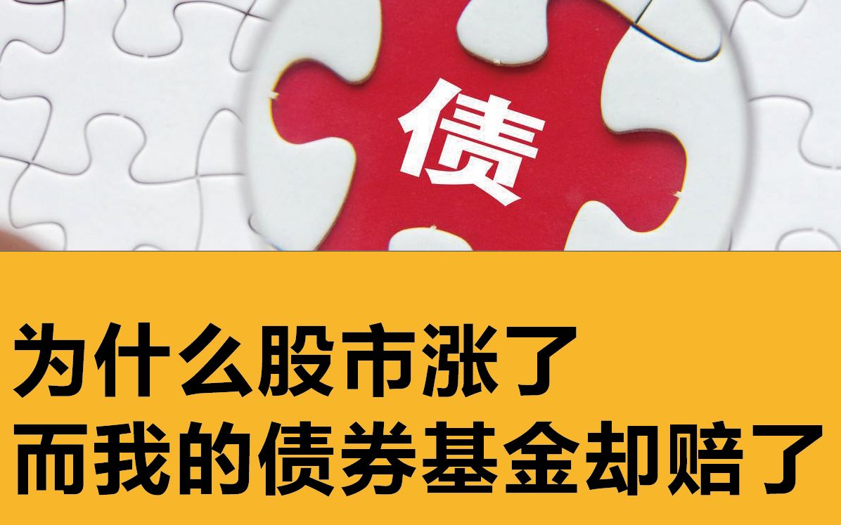 我的债券基金为什么赔了,为什么股票涨了而我的债券基金却赔了?哔哩哔哩bilibili