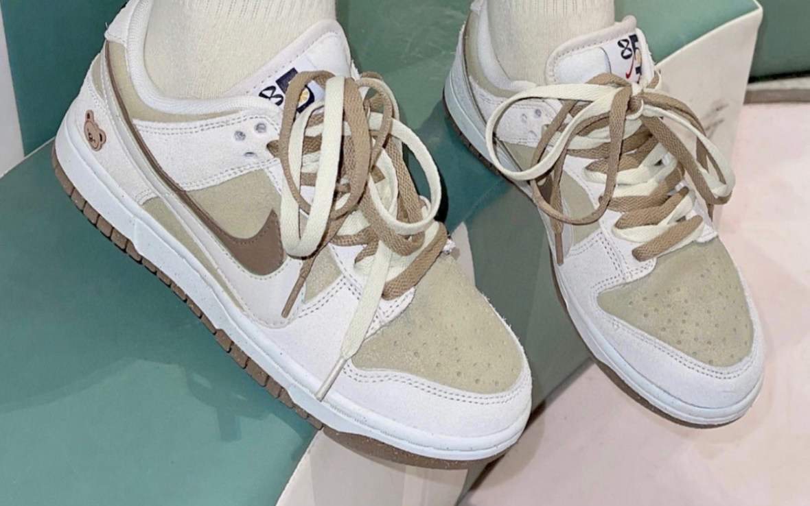 dunk 小熊饼干 棕白