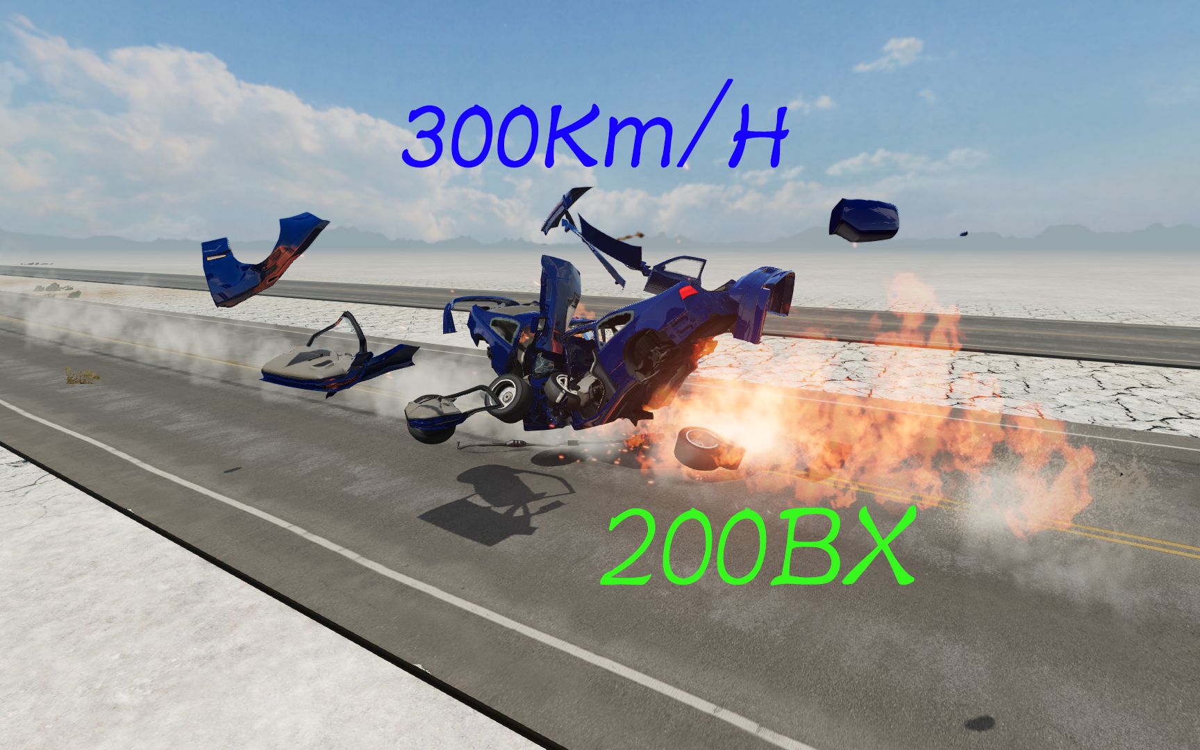 【Beamng】200BXの300Km/h撞击单机游戏热门视频