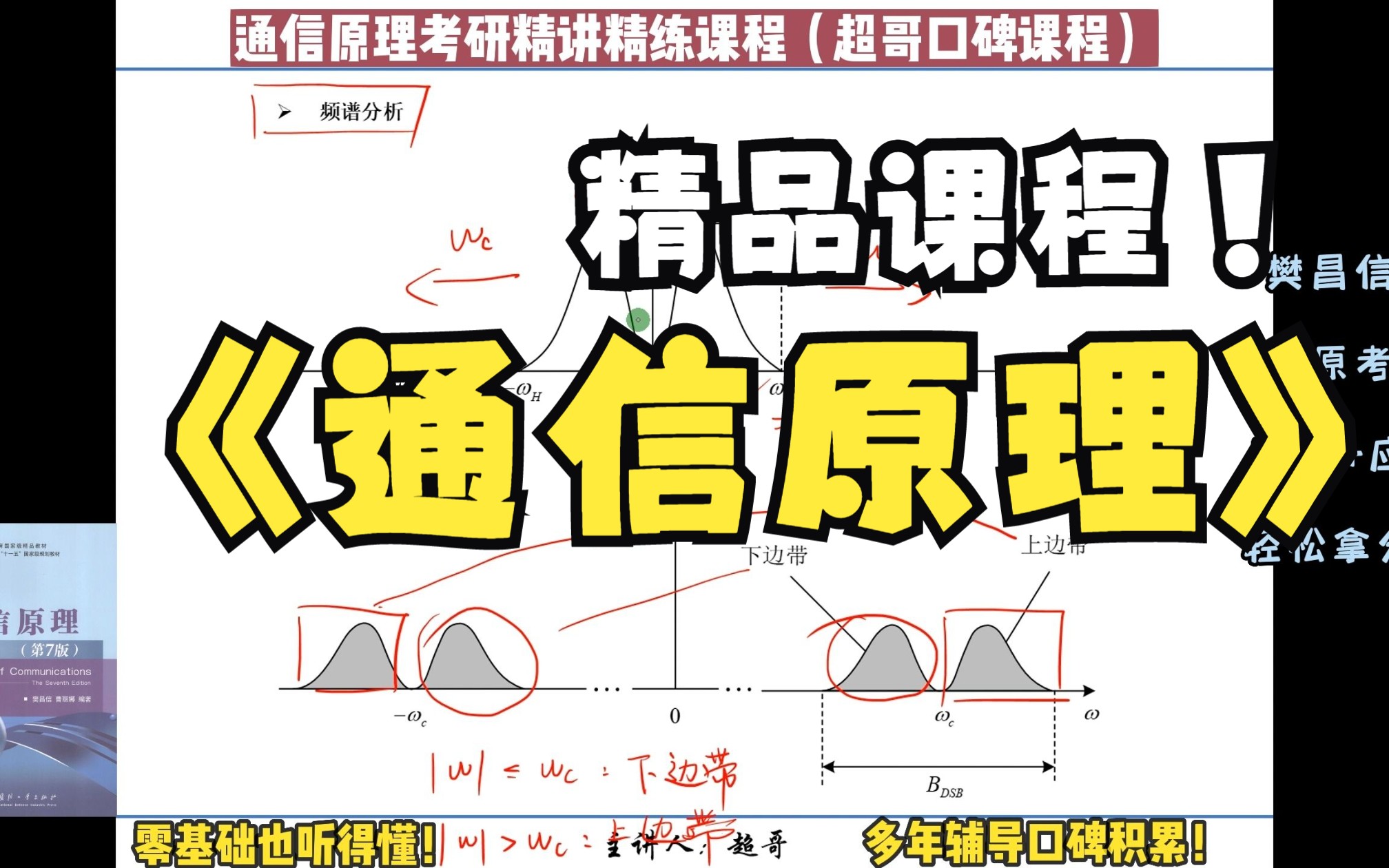 5.3【重要考点】双边带调制(DSB)通信原理第五章:模拟调制系统【超哥通信原理考研精讲精练系列课程樊昌信版通信原理考研】哔哩哔哩bilibili