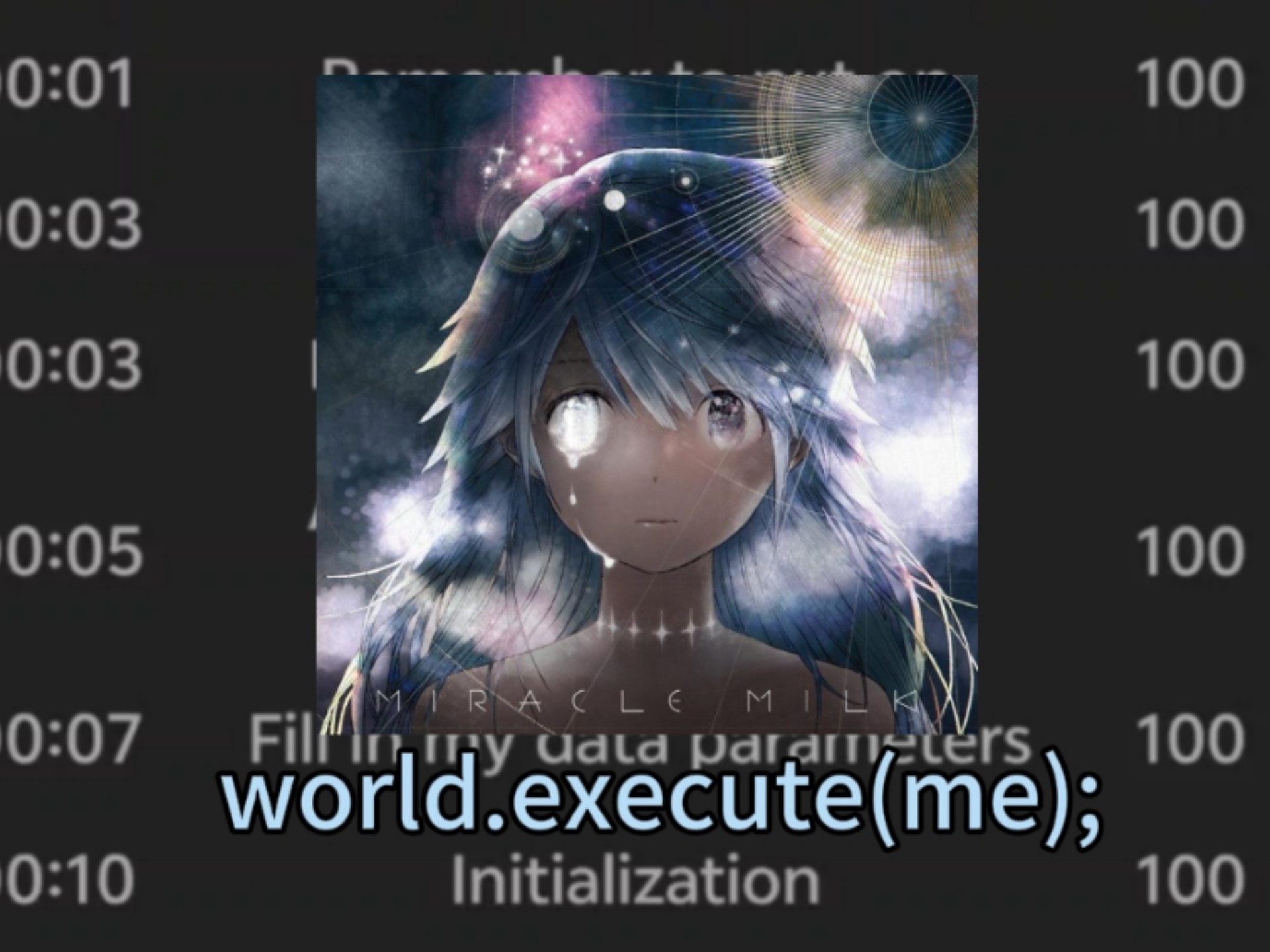 一口气翻唱了world.execute