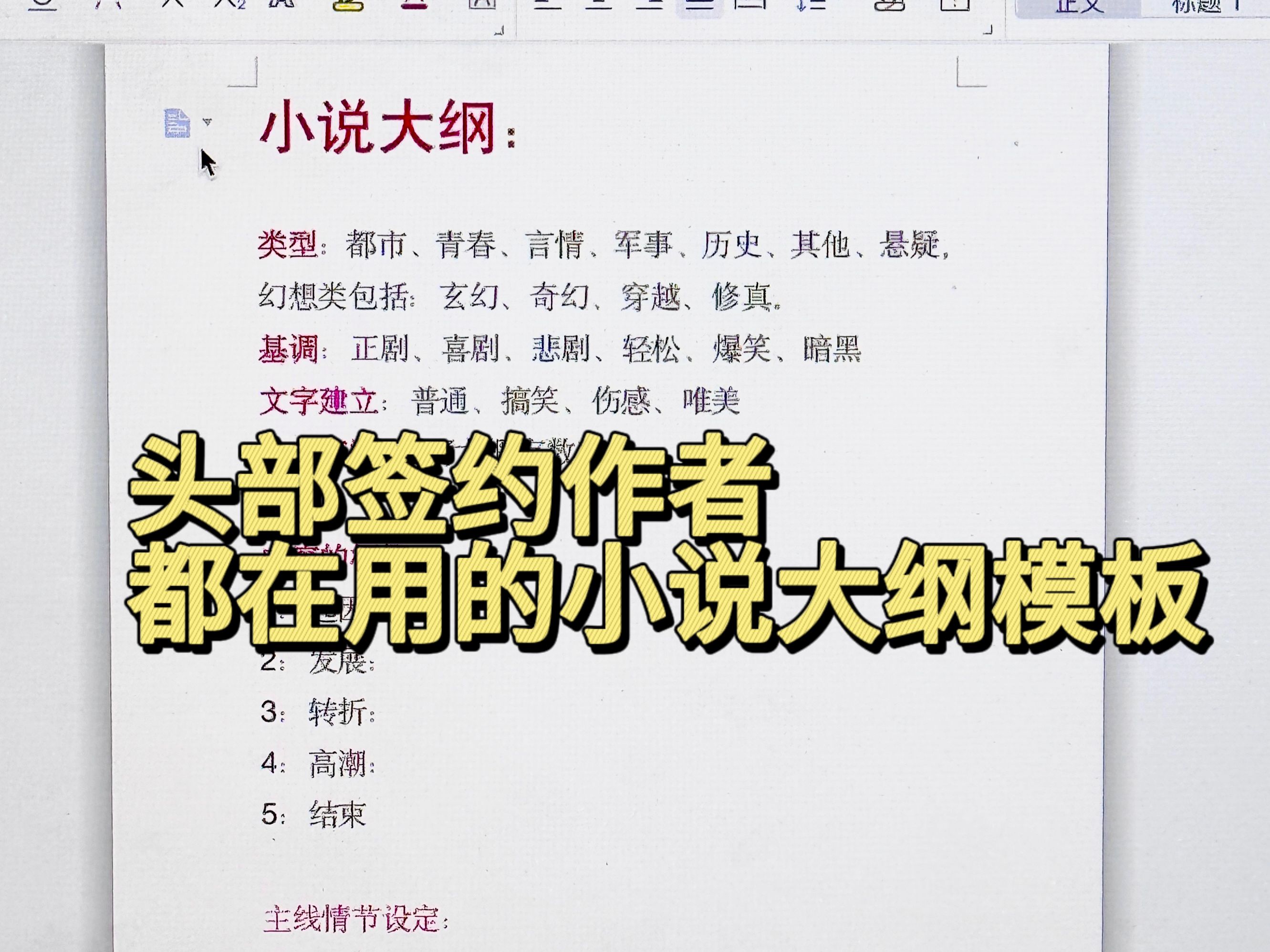 【小说写作模板】万收作者的自用写作大纲模板,照着头部作者的大纲写真能过稿!!写短篇尊的不难,找准方法是要点!哔哩哔哩bilibili