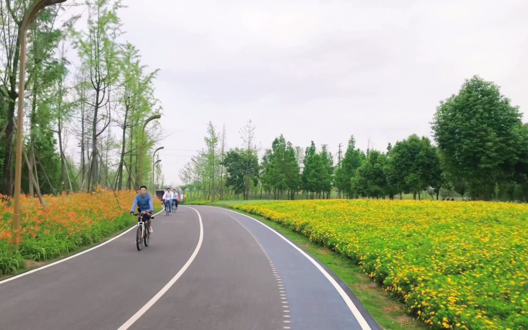 自行车骑行成都绕城绿道,5个小时经历四季