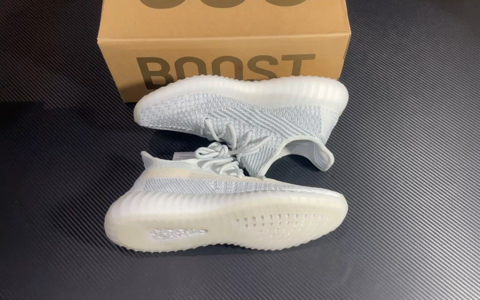 美国绿x特供yeezy 椰子350 冰蓝满天星