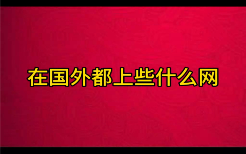 聊聊在国外都上些什么网站哔哩哔哩bilibili