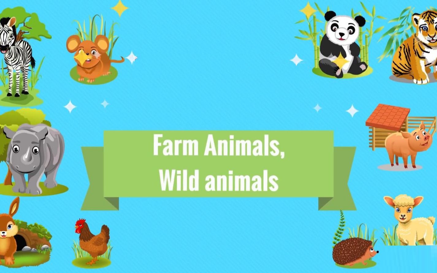 【看视频学英语】农场动物,野生动物的名字和声音(Farm Animals, Wild Animals Names and Sounds for kids)哔哩哔哩bilibili