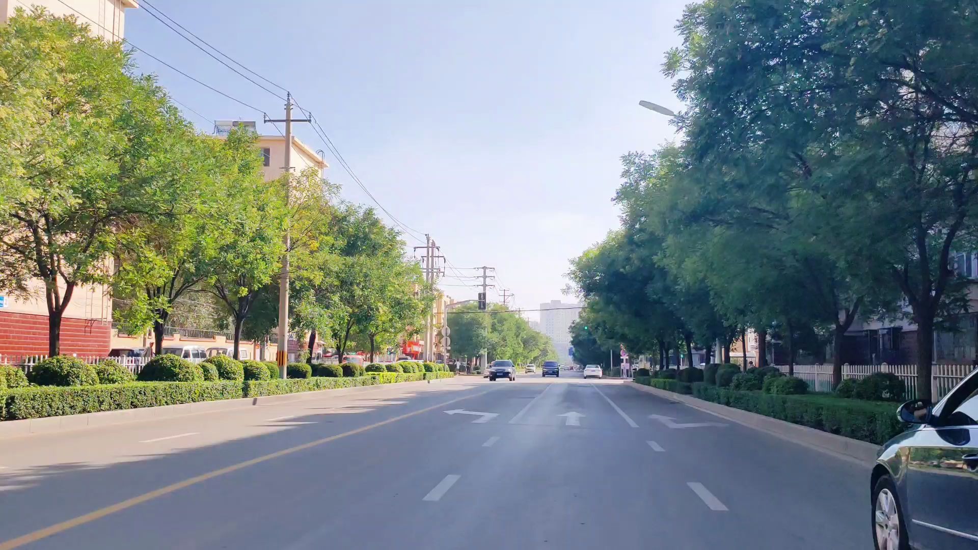 实拍北疆城市内蒙古包头市青山区领圃道,骑行看看鹿城街道风景_哔哩