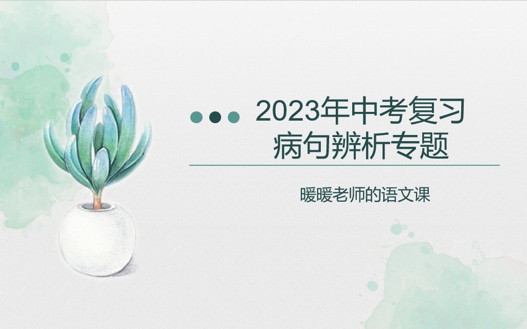 2023中考复习——病句专题1哔哩哔哩bilibili