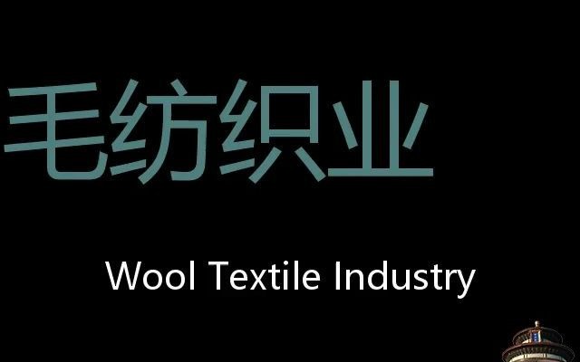 毛纺织业 Chinese Pronunciation Wool Textile Industry哔哩哔哩bilibili