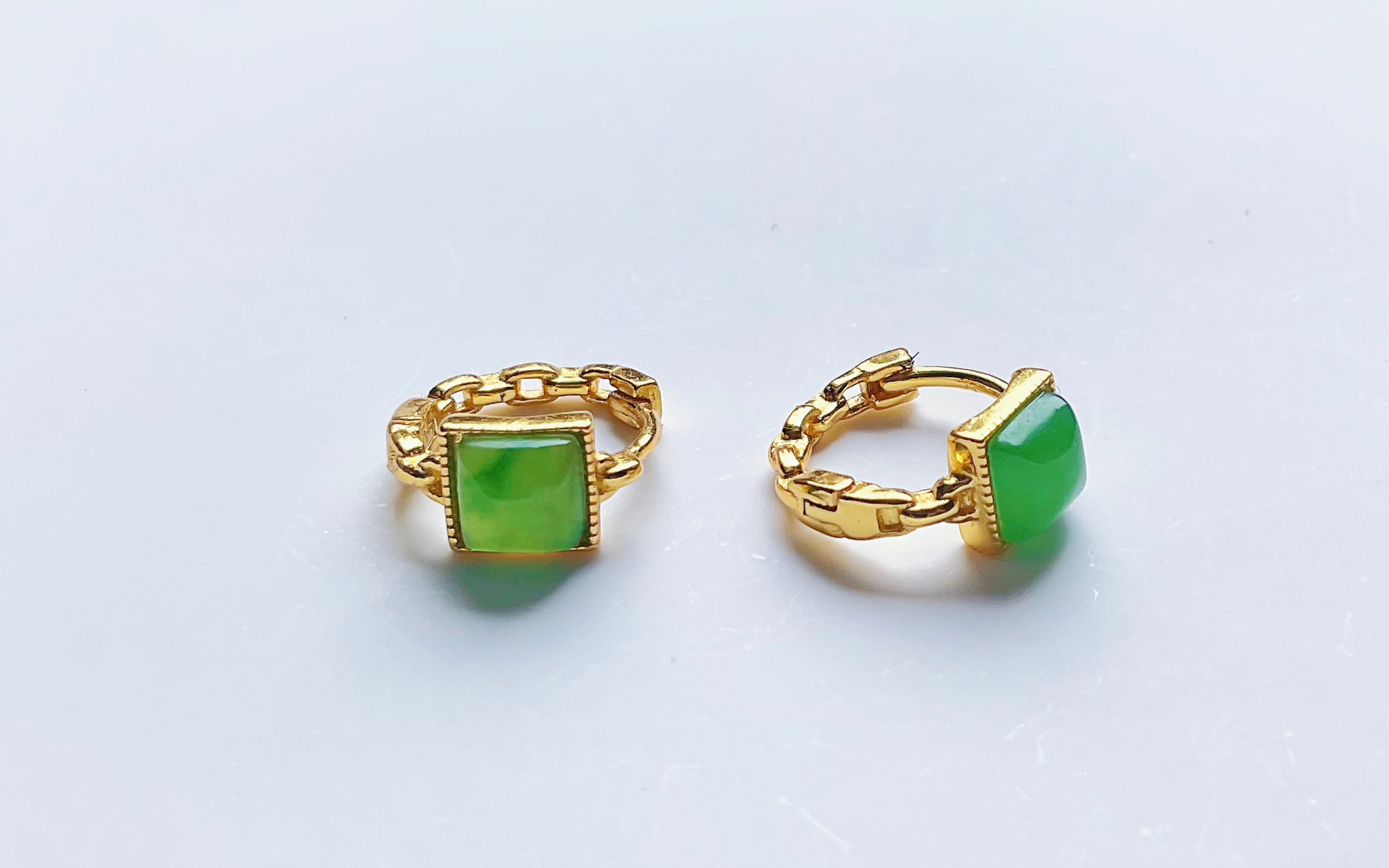 天然和田玉s925纯银耳扣 60包非偏 优雅大方