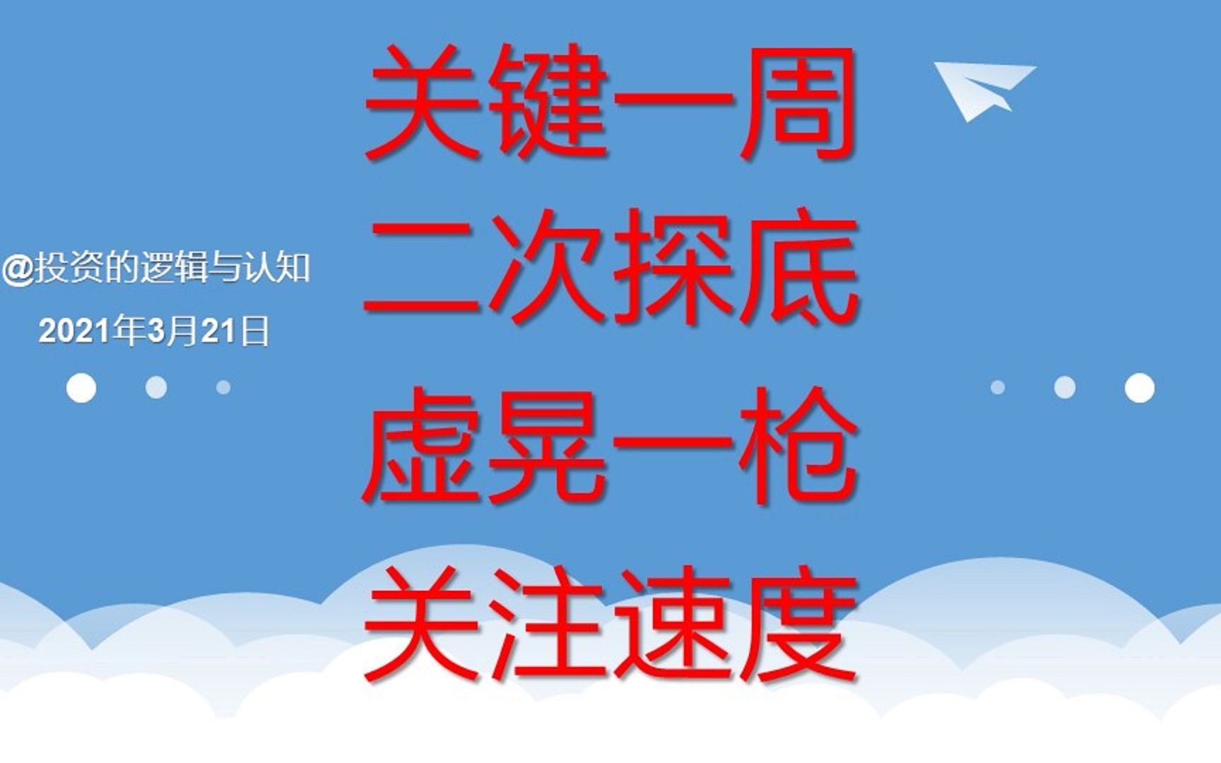 策略观市:关键一周,二次探底,虚晃一枪,关注速度哔哩哔哩bilibili