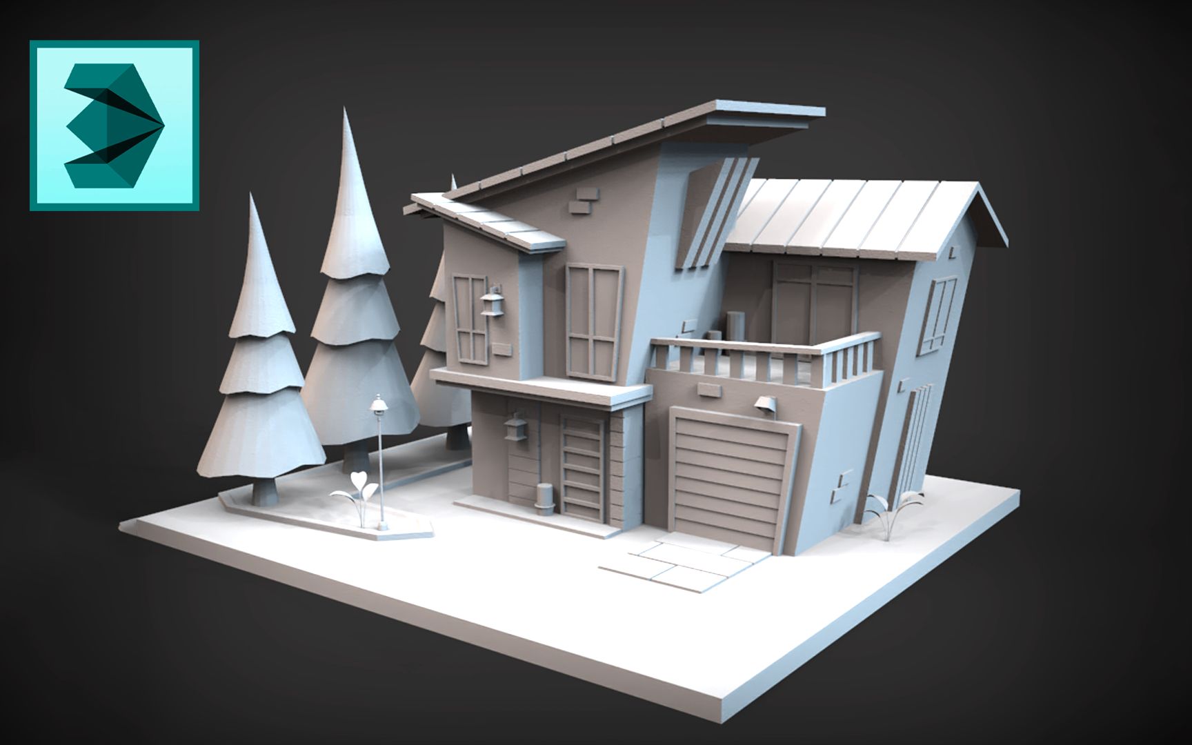 3dmax场景建模包你能跟着做出来的基础小场景教学