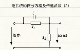 求解电系统的微分方程及其传递函数（2）（控制工程习题讲解）