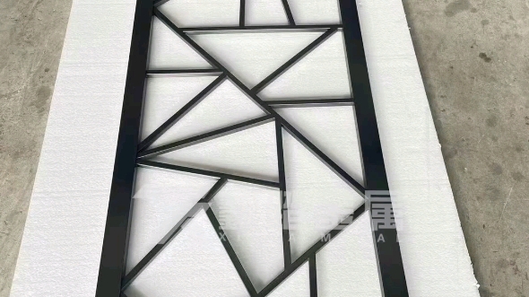 黑金玄关屏风隔断 现代简约不锈钢屏风 酒店装饰金属花格 客厅不锈钢