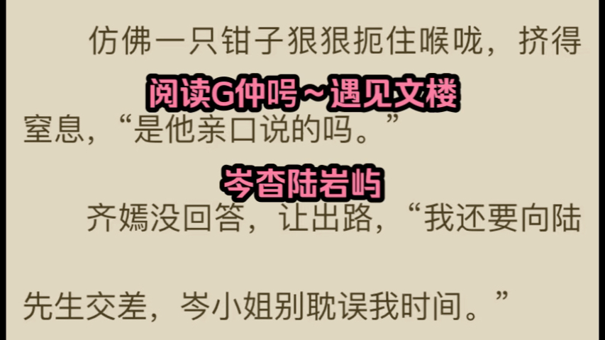 经典爽文推荐《岑杳陆岩屿》又名《岑杳陆岩屿》哔哩哔哩bilibili