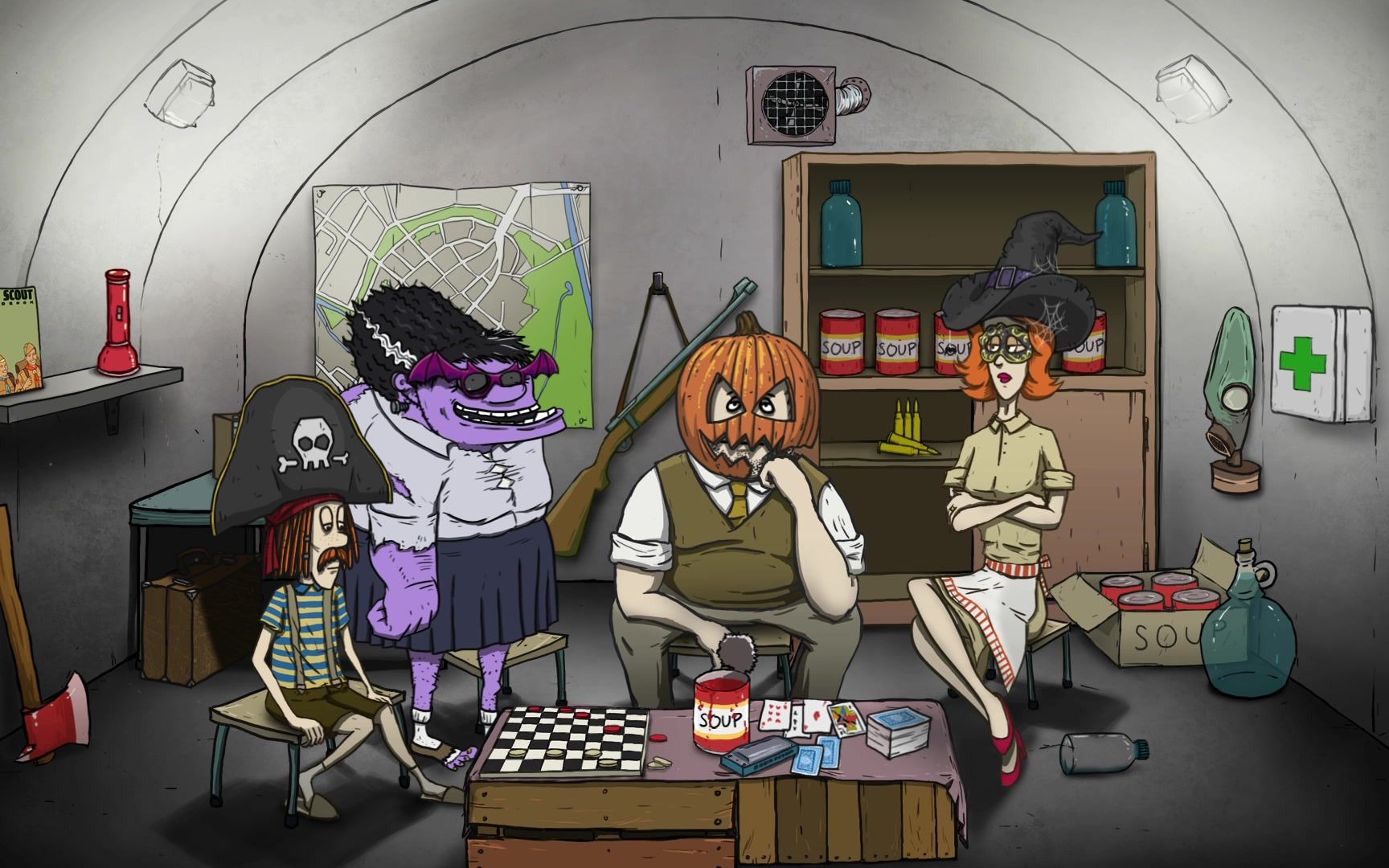 pc中文60秒最新版本女儿变异四人生还军方营救结局攻略