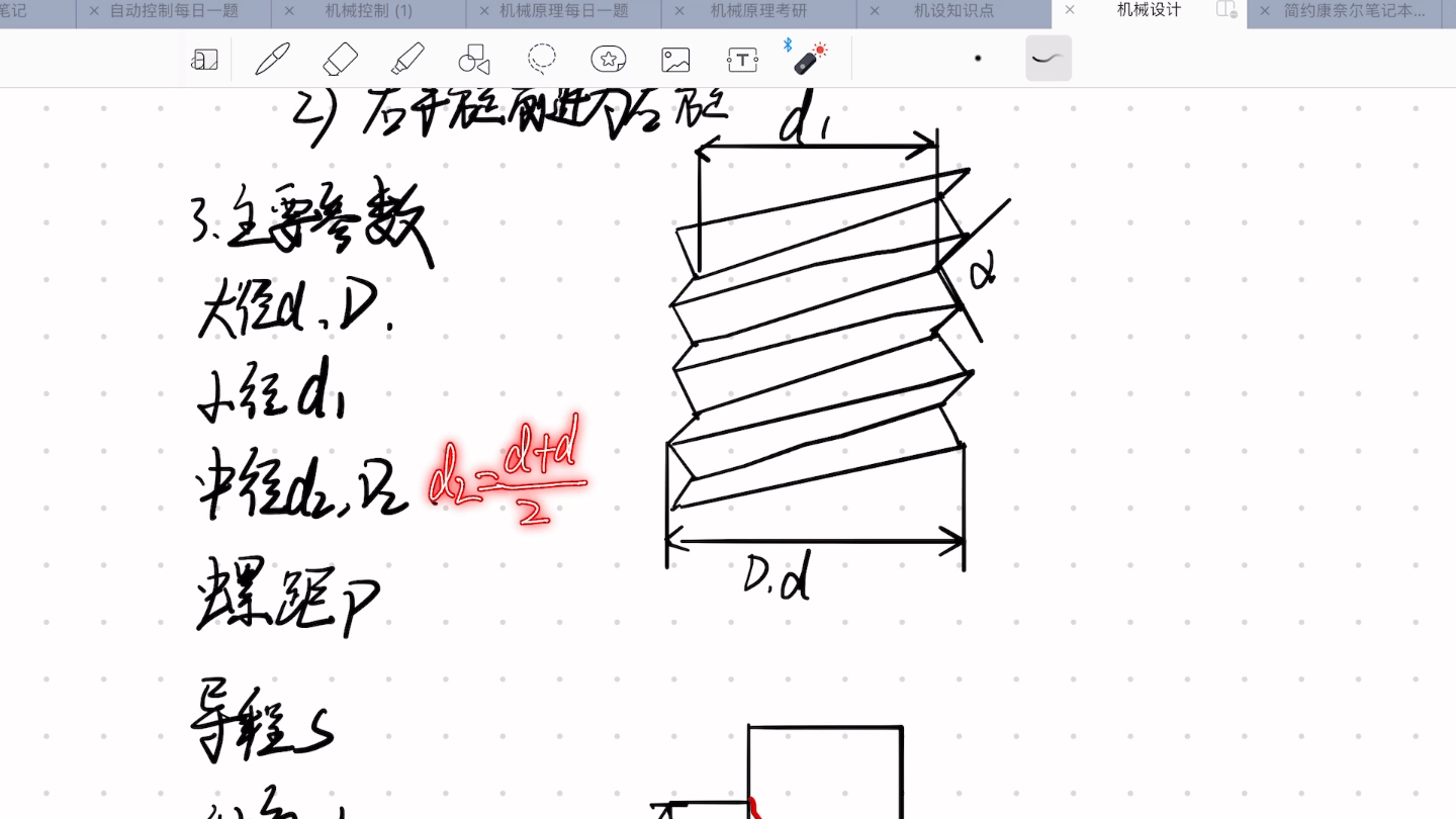 机械设计每日带背07(螺纹副的参数)哔哩哔哩bilibili