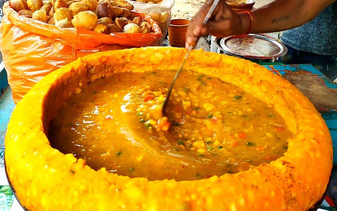 乖乖~好大一锅黄金糊糊,印度街头小吃haleem_哔哩哔哩_bilibili