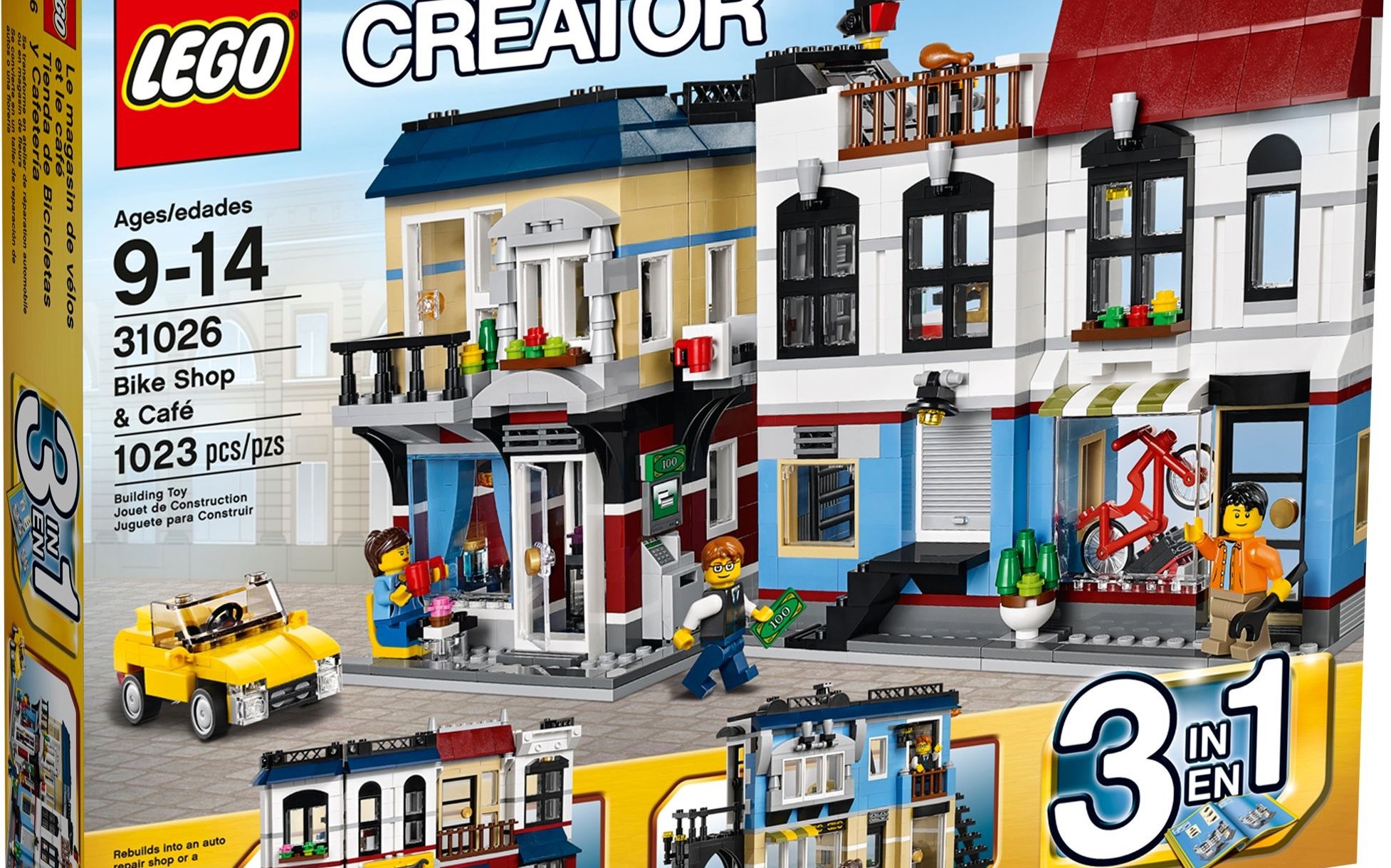 乐高 创意百变 31026 单车店与咖啡馆 速组评测