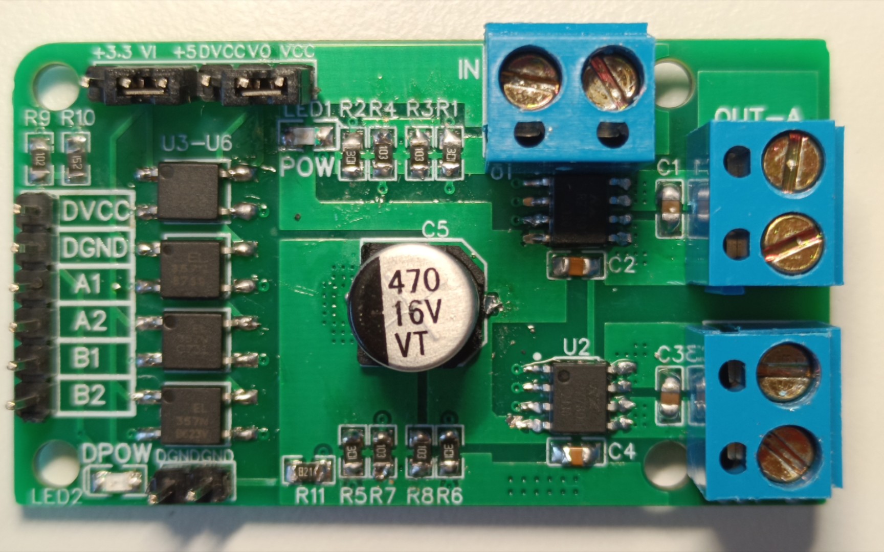 双路直流电机驱动模块-rz7899 光耦隔离