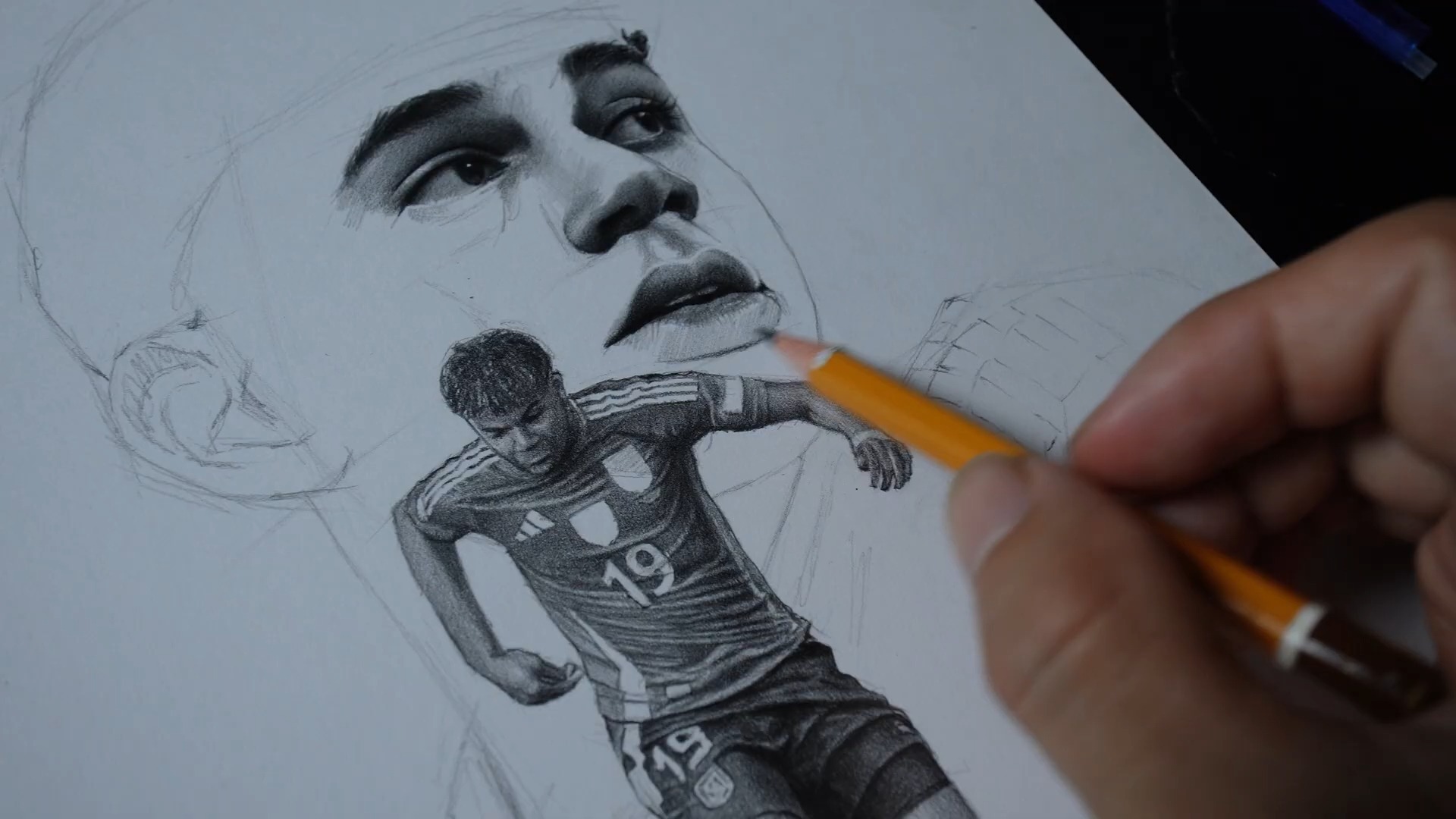 致敬欧洲杯!手绘拉明・亚马尔全过程