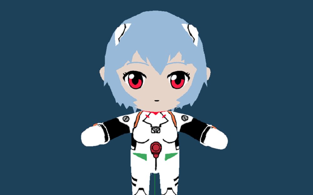 q版绫波丽模型设计过程水杉建模metasequoia