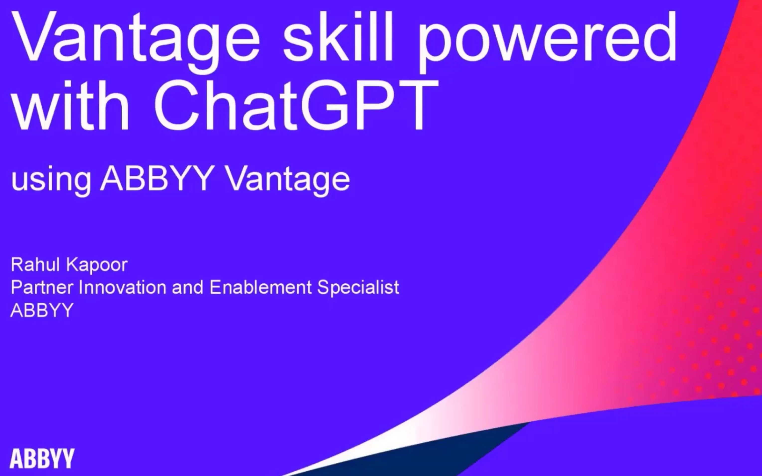 使用ChatGPT创建PDF摘要的演示ABBYY企业级数据提取平台Vantage哔哩哔哩bilibili