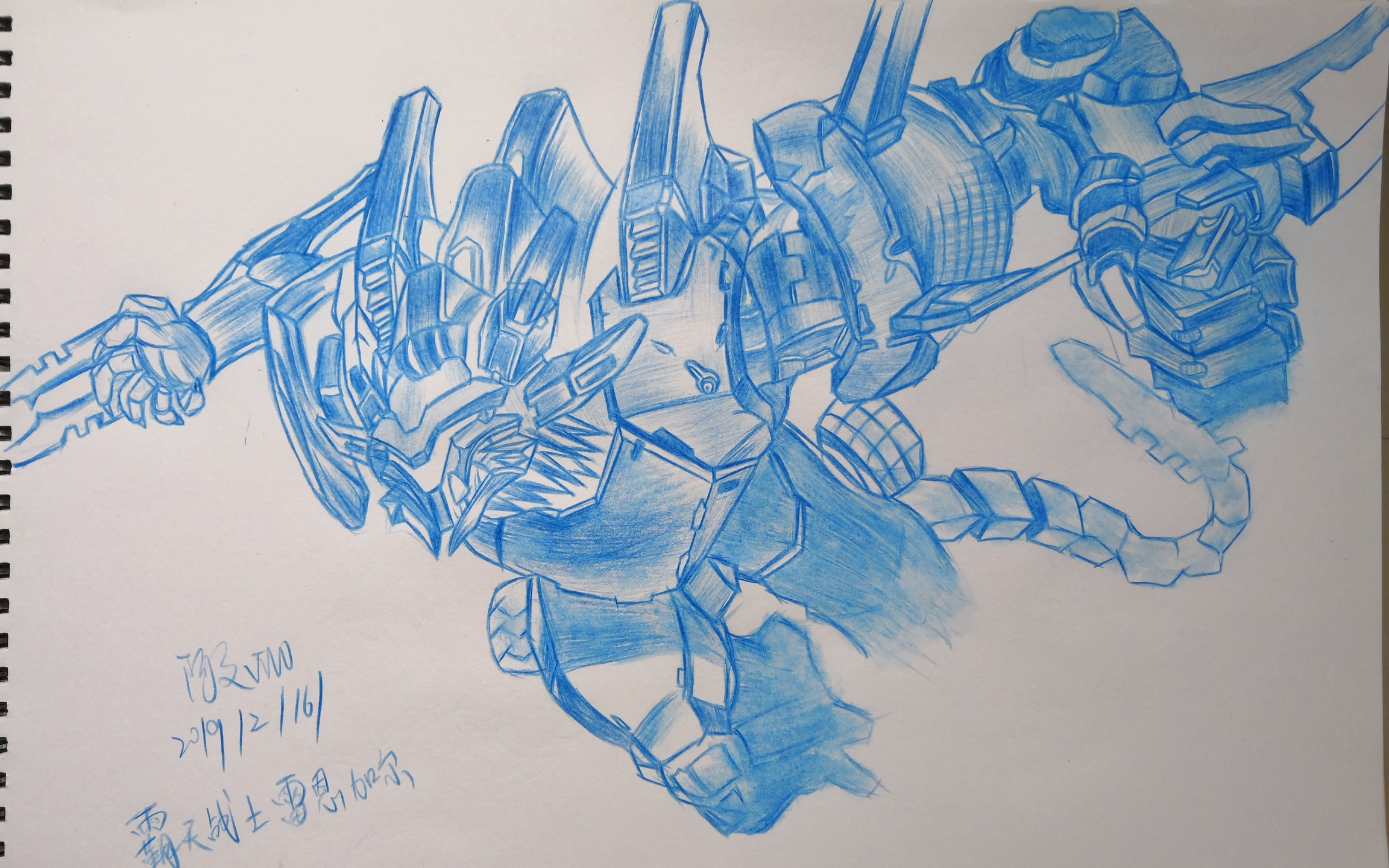 英雄联盟绘画霸天战士雷恩加尔绘画过程