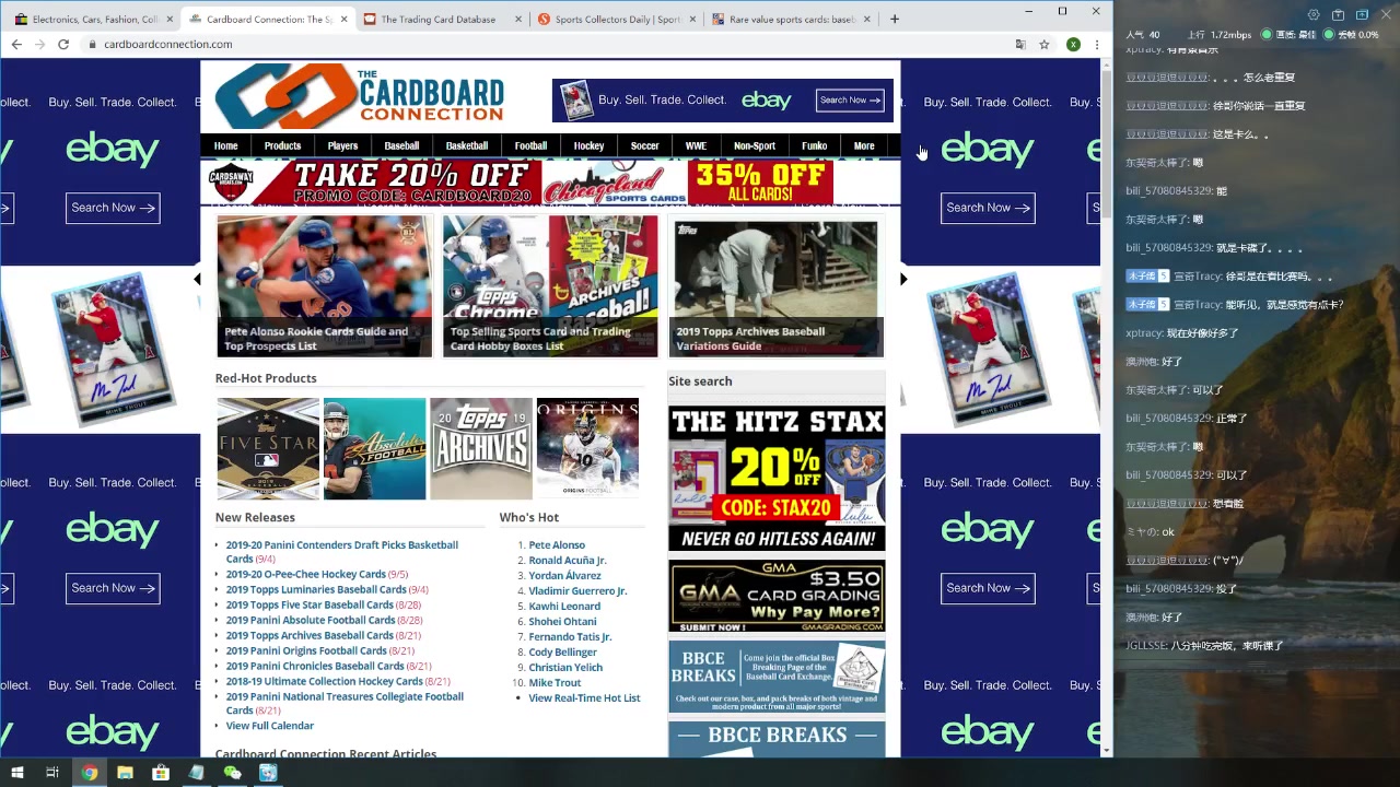 【卡说直播】我自己日常是怎么逛eBay看球星卡的?再推荐几个实用网站给卡迷朋友~哔哩哔哩bilibili