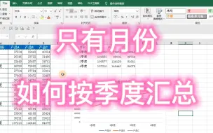 Download Video: Excel 只有12个月的数据，如何按季度快速汇总数据？试试这个方法