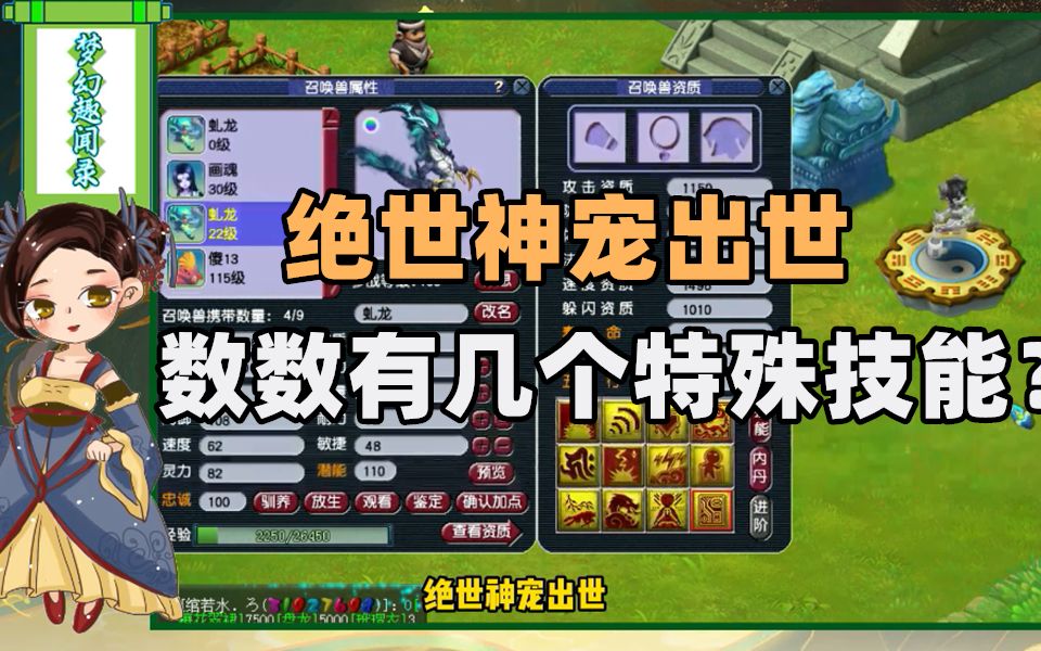 玩家展示梦幻第一"虬龙",特殊技能很多_哔哩哔哩_bilibili