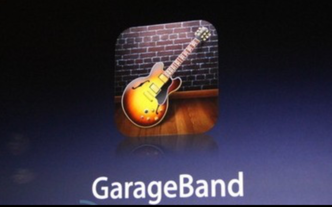 [图]iPhone4的iOS6系统自带的苹果应用程序之——Garageband库乐队最初版本。