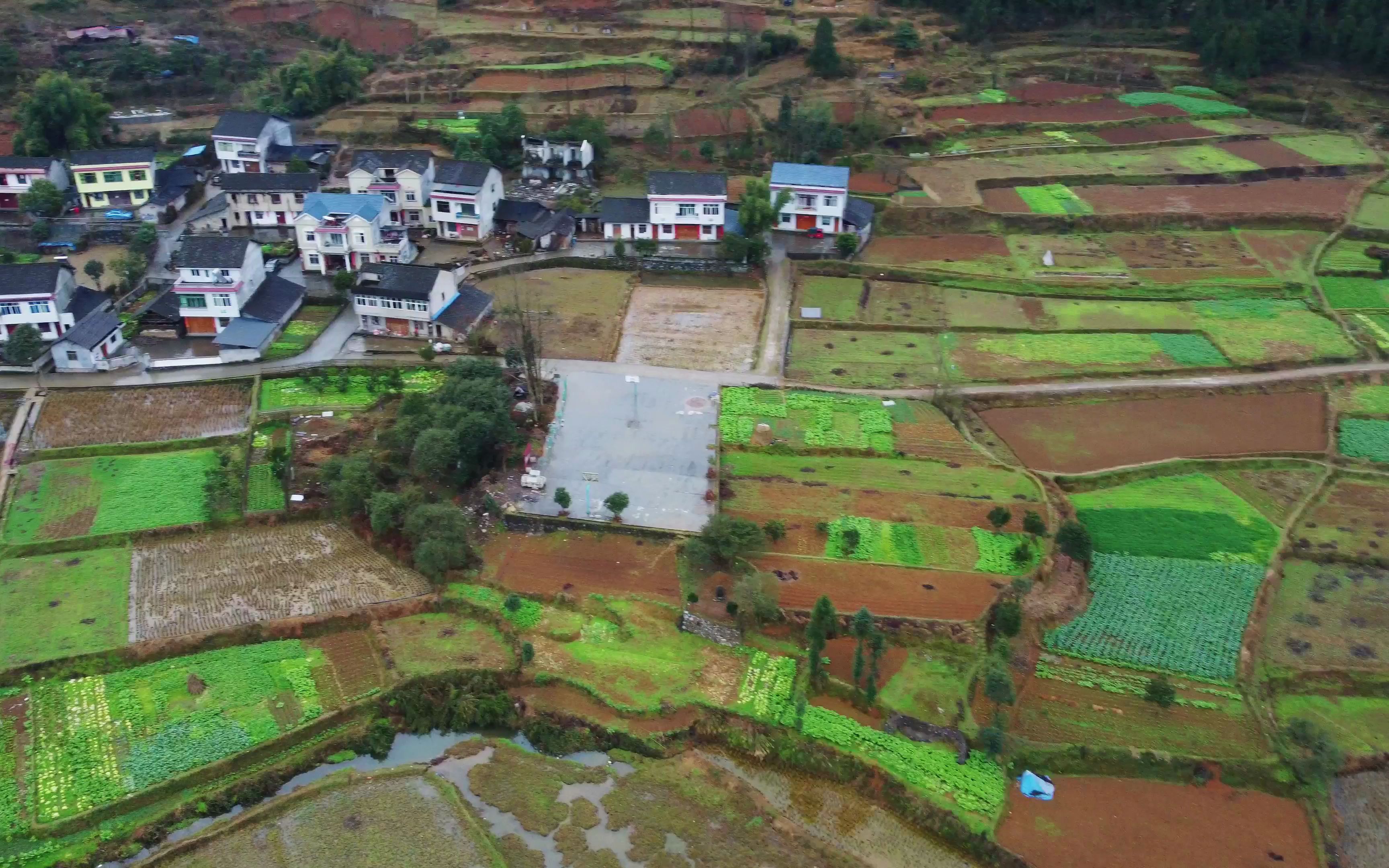 航拍重庆秀山农村风景