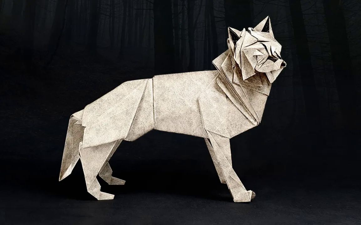 【weesel origami】狼折纸教程 origami wolf