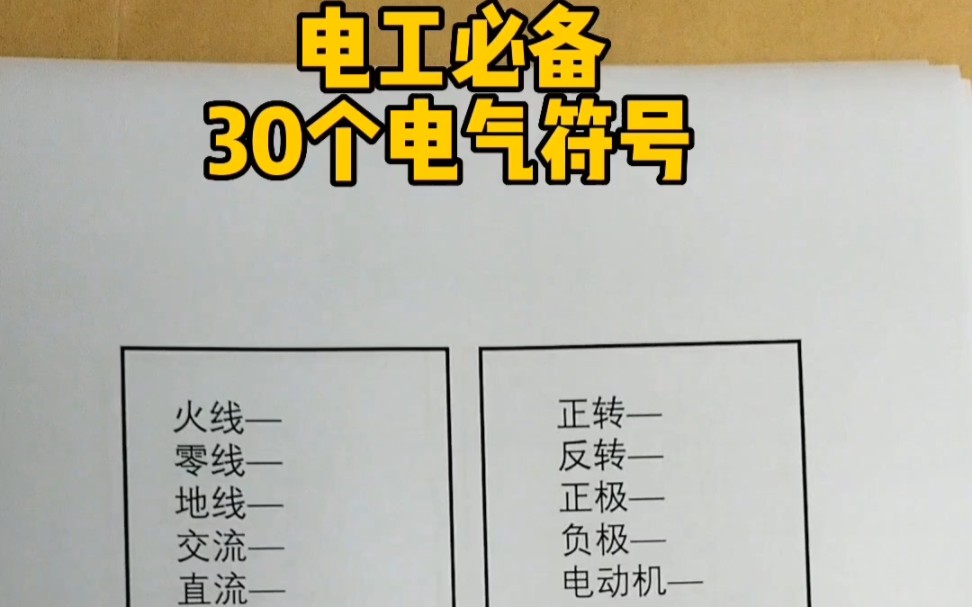 电工必备的30个电气符号,看看我错了几个,能得几分?哔哩哔哩bilibili