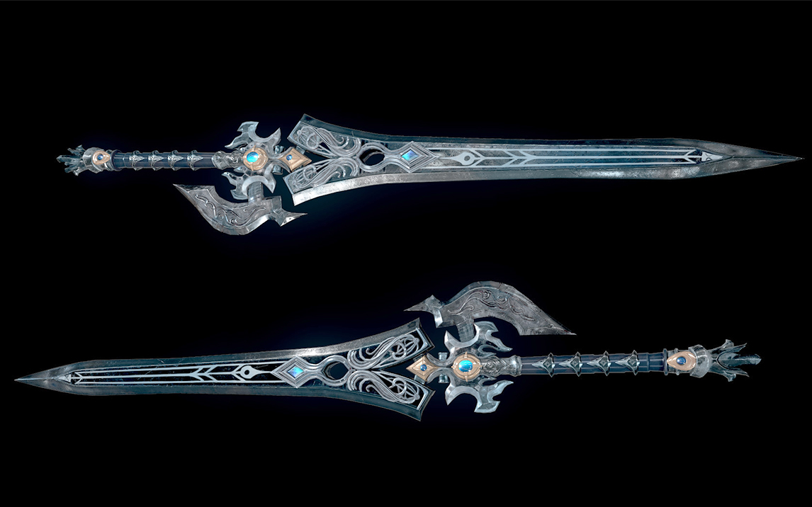 maya次世代武器建模:重剑高模制作教程,零基础入门,pbr全流程案例