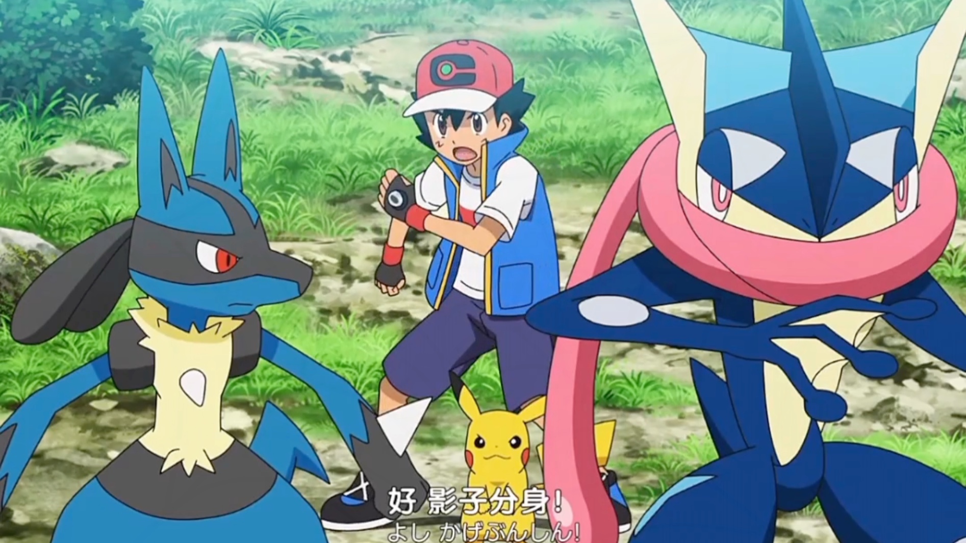 路卡利欧拜小智版甲贺忍蛙为师,习得神技巨大波导弹神力