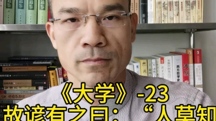 故谚有之曰:“人莫知其子之恶,莫知其苗之硕.”此谓身不修,不可以齐其家.哔哩哔哩bilibili