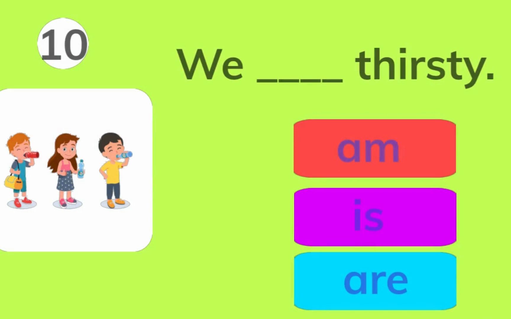 [图]英语语法 | AM IS ARE 的用法Part 2  Verb to be  Game for kids Grammar