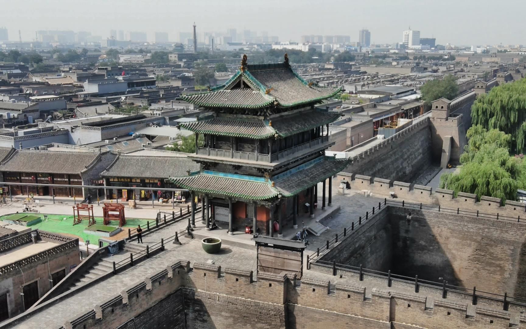 无人机航拍平遥古城#山西旅游景点#李毅勤的秀#第387集_20210128.h265