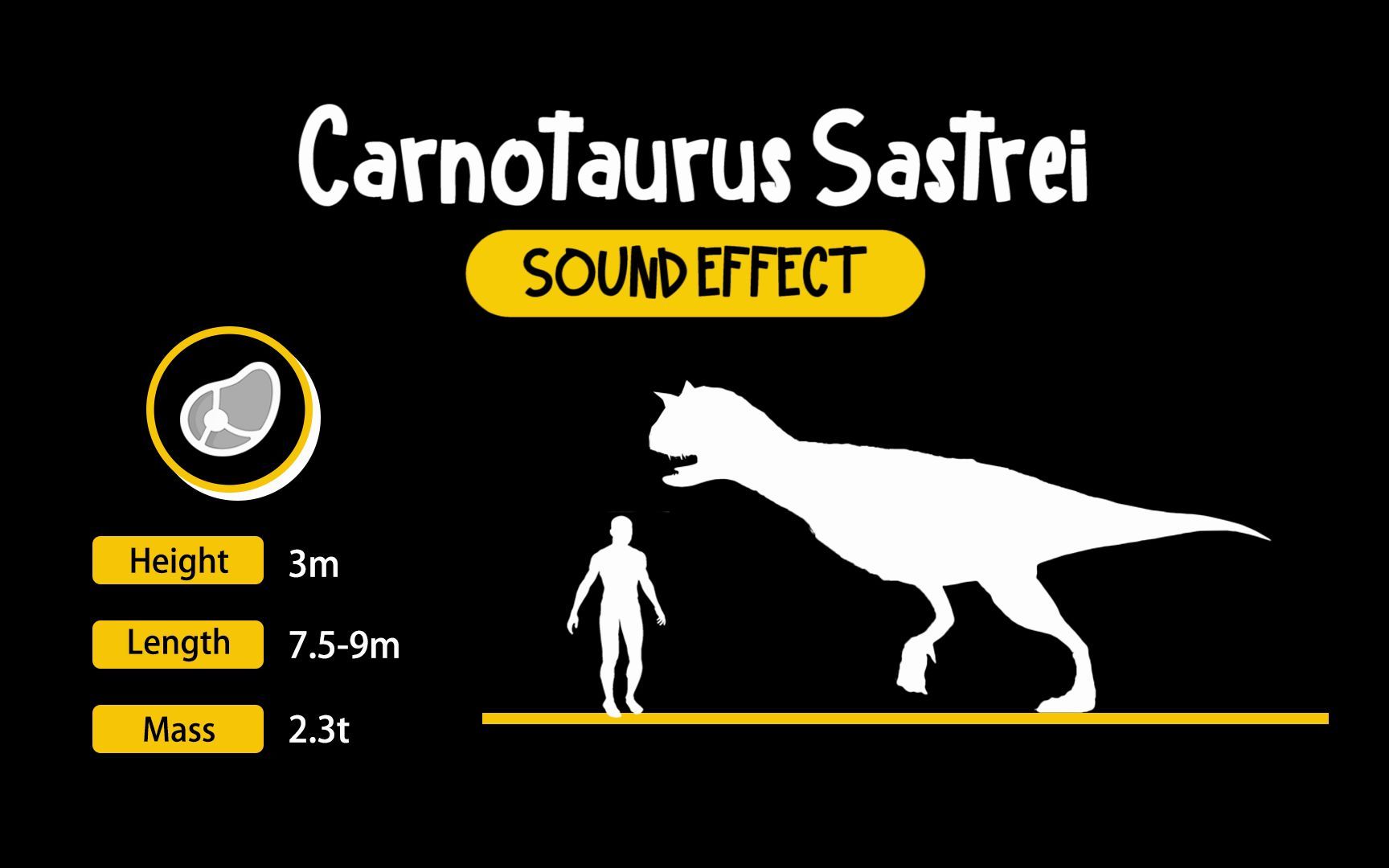 萨氏食肉牛龙恐龙吼叫叫声动物音效hq