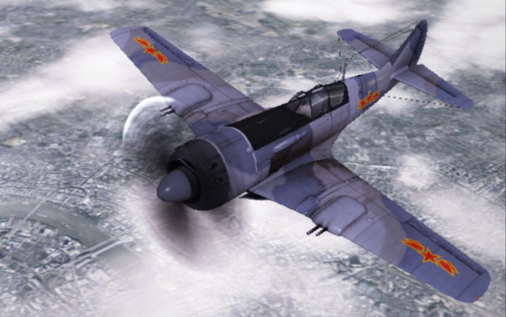 浴血长空中系最终战机拉11比斯对阵雅克9u打的一般01