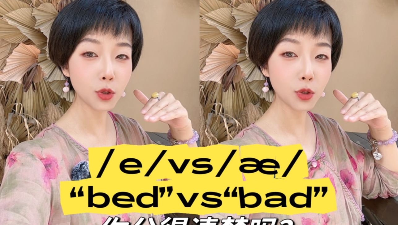 很多人分不清bed和bad:专业音标解析/㦯和/e/哔哩哔哩bilibili